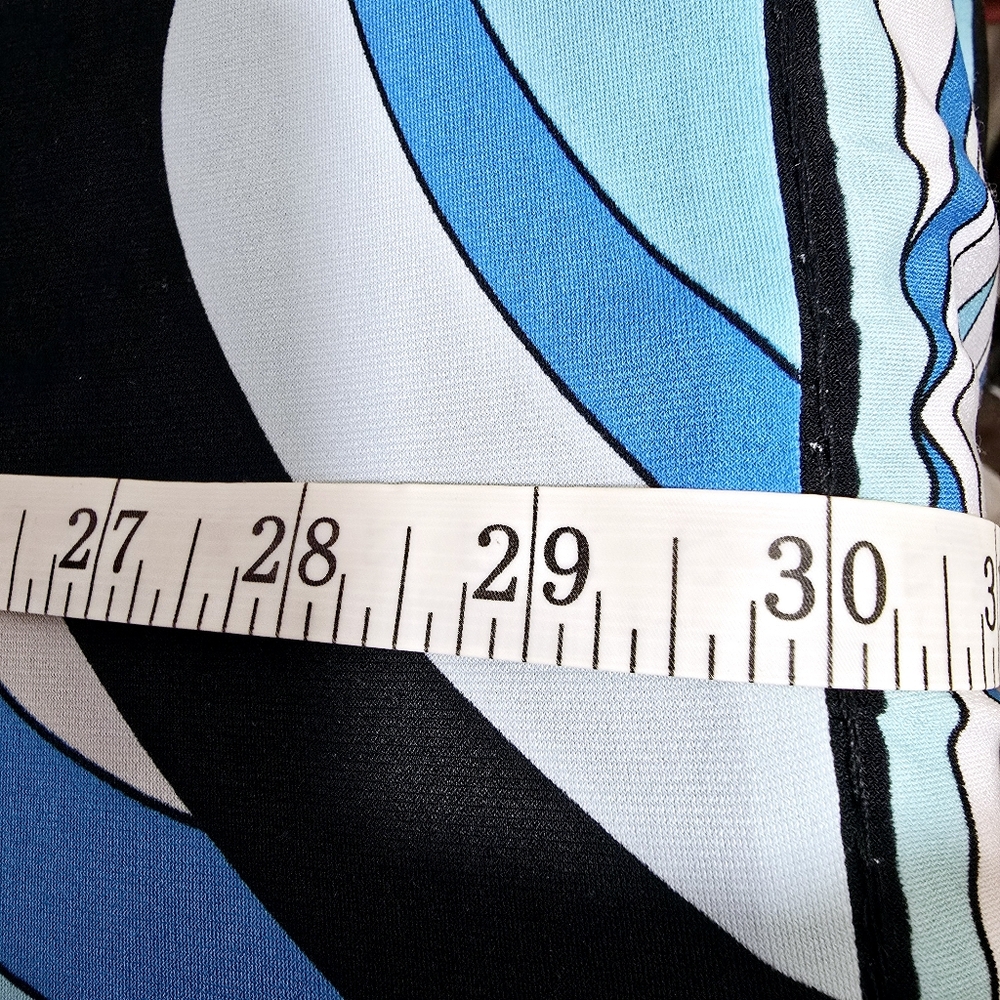 Michael Kors Women Sz OS Cover up Top adjust string neck poncho mod swirl print - Picture 5 of 11